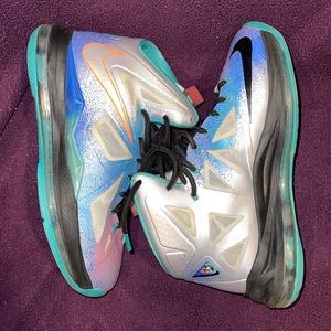 Nike LeBron 10 Pure Platinum Mens 8